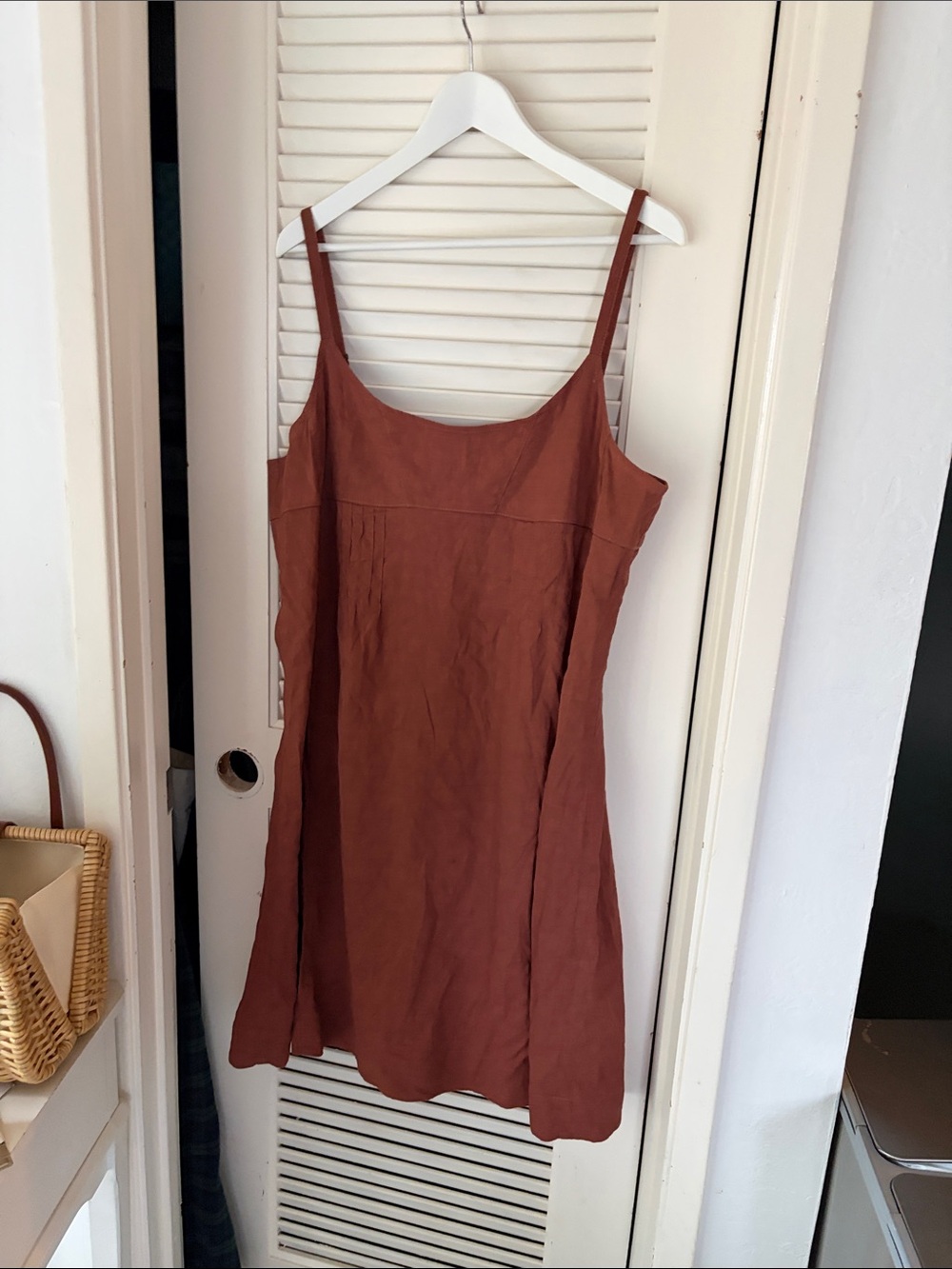 Eileen Fisher linen Rust Slip Mini Dress
